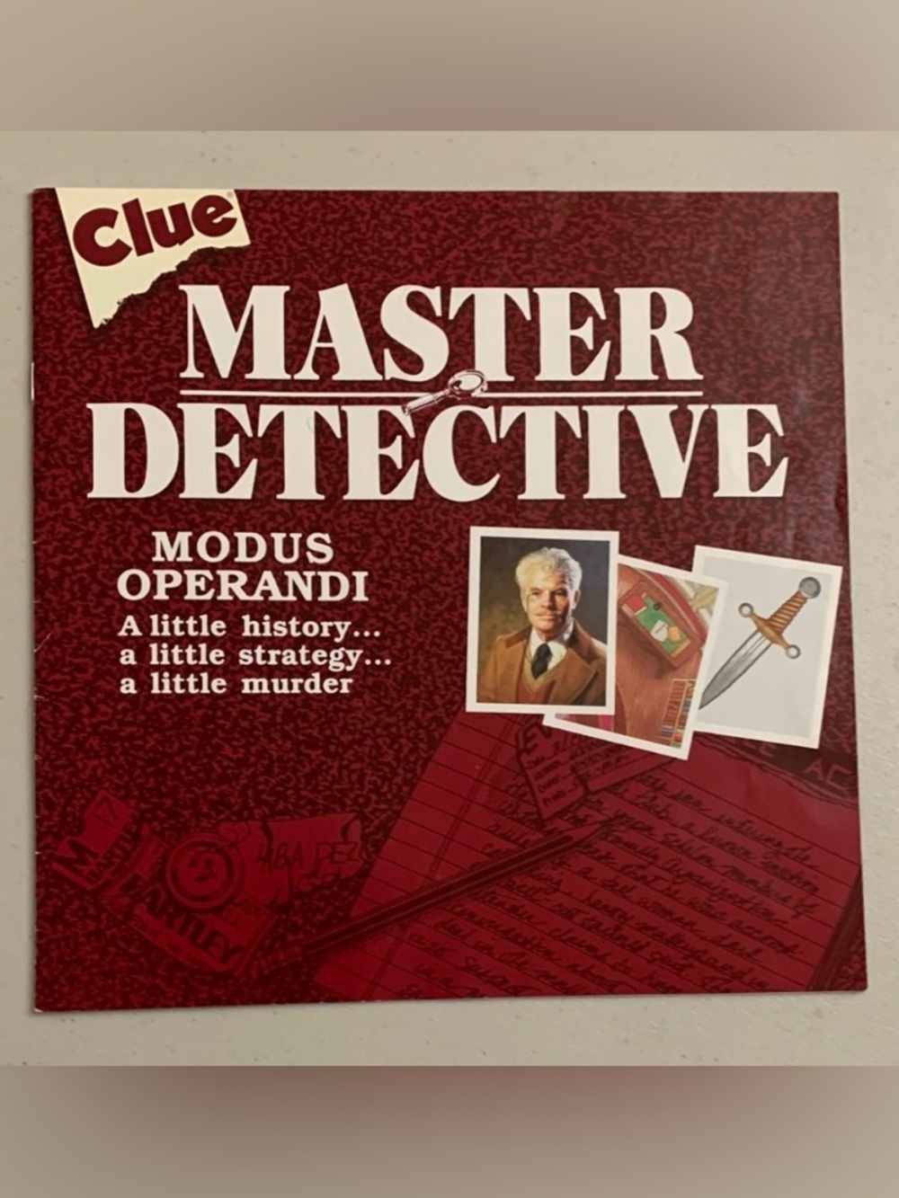 Vintage 1988 Clue Master Detective Replacement Directions Instructions Booklet